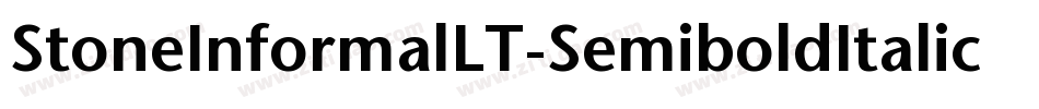 StoneInformalLT-SemiboldItalic字体转换
