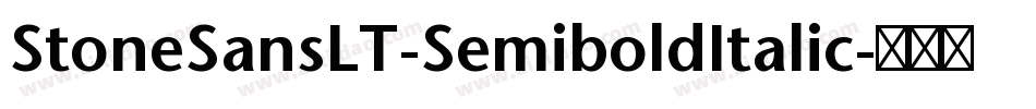 StoneSansLT-SemiboldItalic字体转换