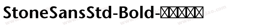 StoneSansStd-Bold字体转换