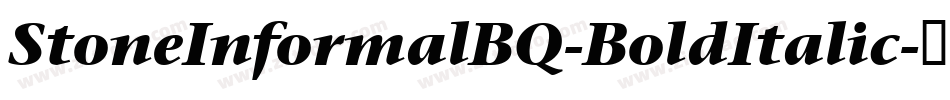 StoneInformalBQ-BoldItalic字体转换
