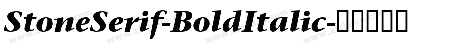StoneSerif-BoldItalic字体转换