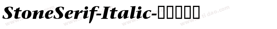 StoneSerif-Italic字体转换