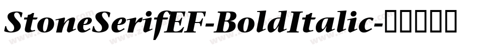 StoneSerifEF-BoldItalic字体转换