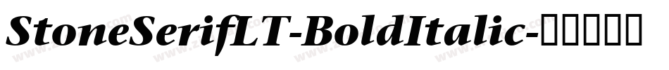 StoneSerifLT-BoldItalic字体转换