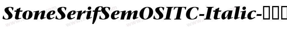 StoneSerifSemOSITC-Italic字体转换