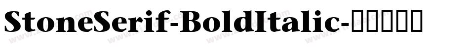 StoneSerif-BoldItalic字体转换