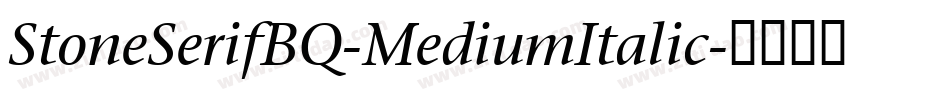 StoneSerifBQ-MediumItalic字体转换