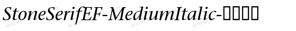 StoneSerifEF-MediumItalic字体转换