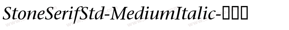 StoneSerifStd-MediumItalic字体转换