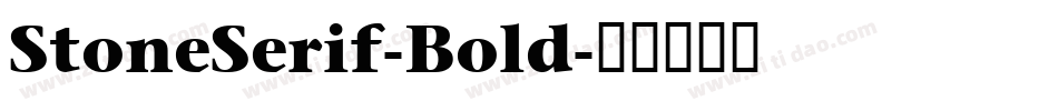 StoneSerif-Bold字体转换