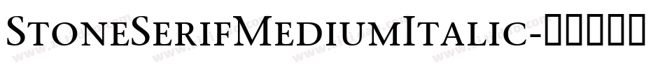 StoneSerifMediumItalic字体转换