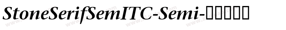 StoneSerifSemITC-Semi字体转换