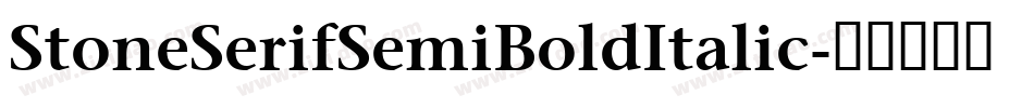 StoneSerifSemiBoldItalic字体转换