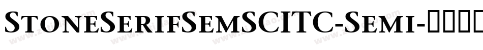 StoneSerifSemSCITC-Semi字体转换