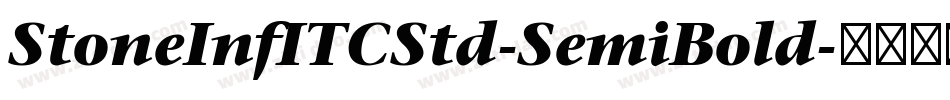 StoneInfITCStd-SemiBold字体转换