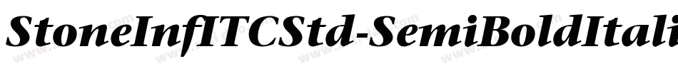 StoneInfITCStd-SemiBoldItalic字体转换