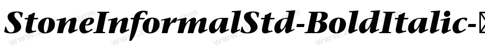 StoneInformalStd-BoldItalic字体转换
