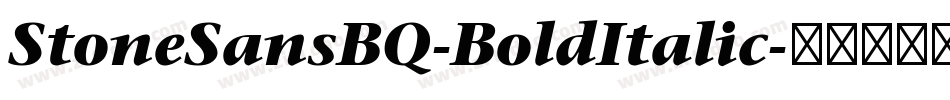StoneSansBQ-BoldItalic字体转换