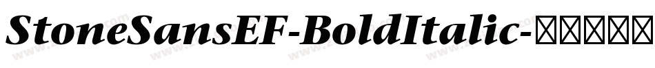 StoneSansEF-BoldItalic字体转换