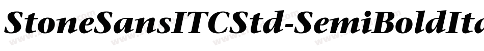 StoneSansITCStd-SemiBoldItalic字体转换