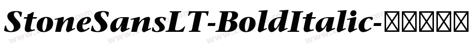 StoneSansLT-BoldItalic字体转换