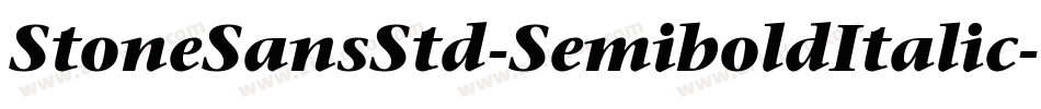 StoneSansStd-SemiboldItalic字体转换