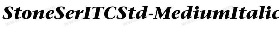 StoneSerITCStd-MediumItalic字体转换