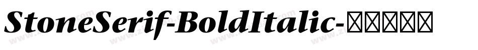 StoneSerif-BoldItalic字体转换