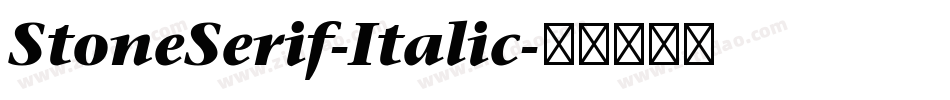 StoneSerif-Italic字体转换