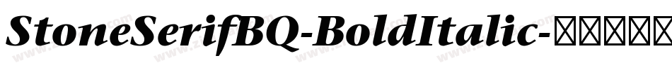 StoneSerifBQ-BoldItalic字体转换