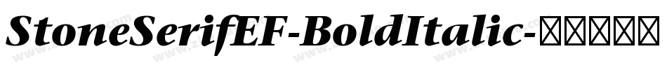 StoneSerifEF-BoldItalic字体转换