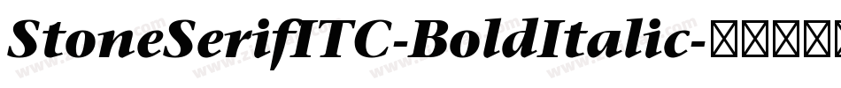 StoneSerifITC-BoldItalic字体转换