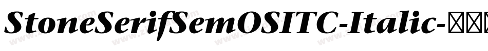 StoneSerifSemOSITC-Italic字体转换