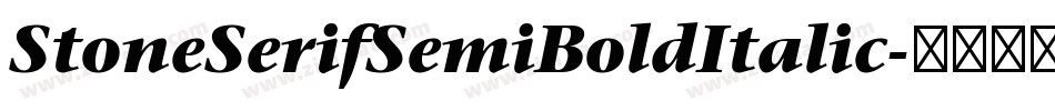 StoneSerifSemiBoldItalic字体转换