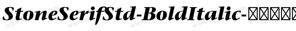 StoneSerifStd-BoldItalic字体转换