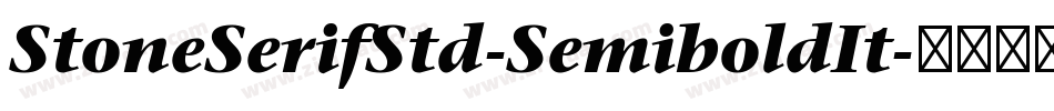 StoneSerifStd-SemiboldIt字体转换