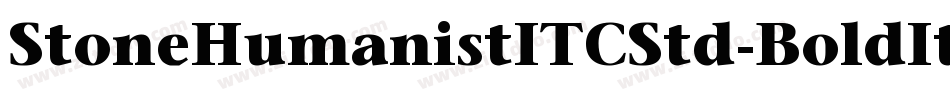 StoneHumanistITCStd-BoldItalic字体转换