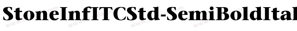 StoneInfITCStd-SemiBoldItalic字体转换
