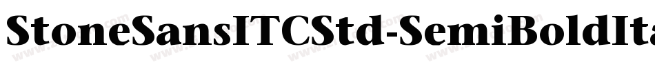 StoneSansITCStd-SemiBoldItalic字体转换