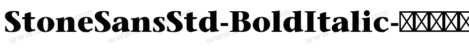 StoneSansStd-BoldItalic字体转换