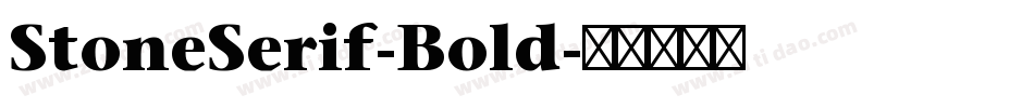 StoneSerif-Bold字体转换