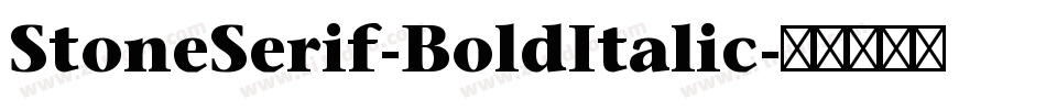 StoneSerif-BoldItalic字体转换