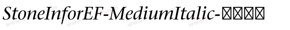 StoneInforEF-MediumItalic字体转换