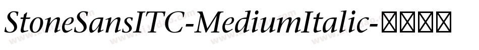 StoneSansITC-MediumItalic字体转换