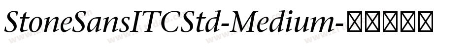 StoneSansITCStd-Medium字体转换