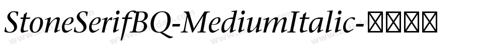 StoneSerifBQ-MediumItalic字体转换