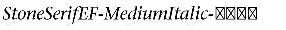 StoneSerifEF-MediumItalic字体转换
