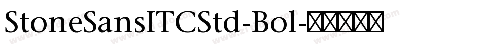StoneSansITCStd-Bol字体转换