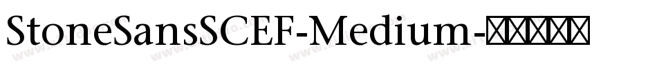StoneSansSCEF-Medium字体转换