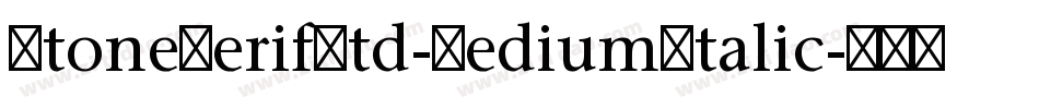 StoneSerifStd-MediumItalic字体转换